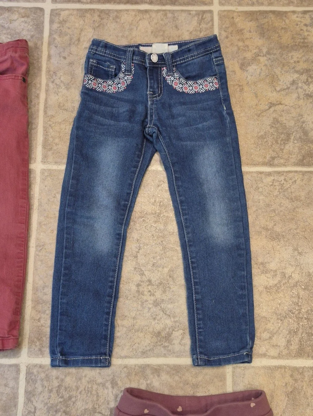 Lot Of 4 Girls Size 5 Casual Pants, Assortment Of Brands